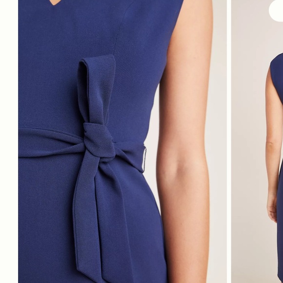 Anthropologie Black Halo Brittania Petite Sheath Dress NWT size 0P corpcore - Picture 2 of 12